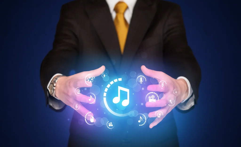 Organismos de gestión de derechos musicales en España: SGAE, AGEDI y AIE y su relación con la música en negocios.