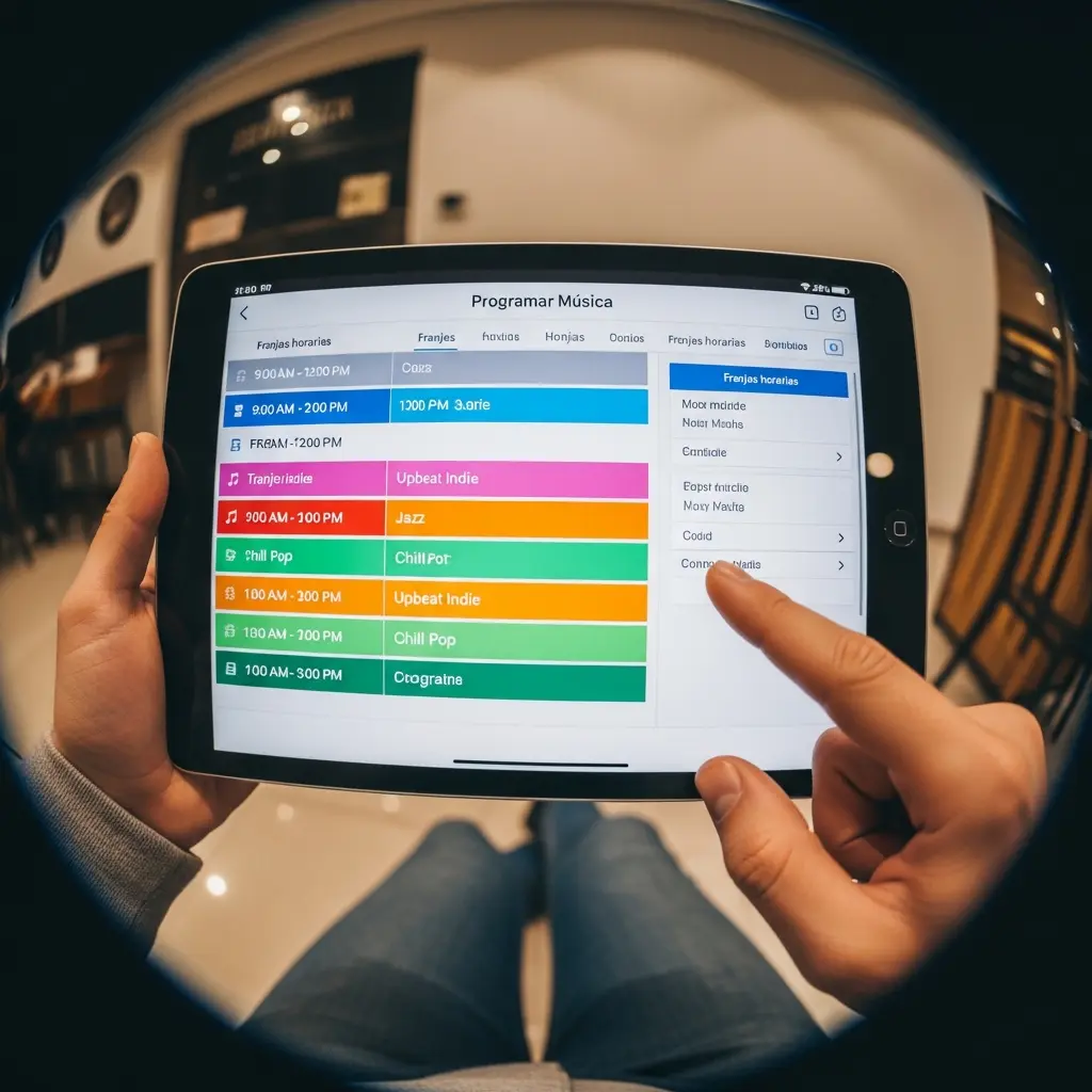 Tablet en la que escoges estilos musicales